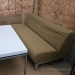 72" Green Silver Sofa Lounge Bench, Davis Furniture